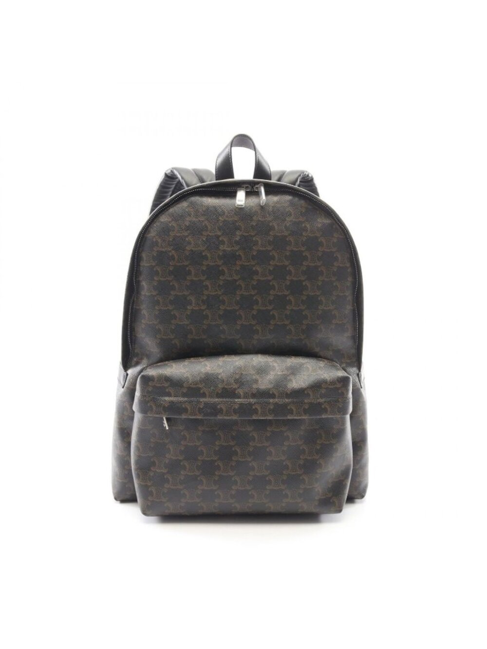 Celine Backpack Back Triomphe Black Leather Backpack - Picture 1 of 4